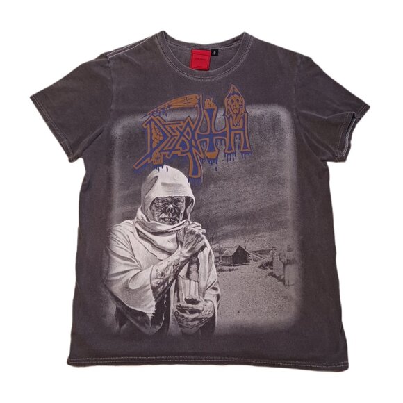 Death Band Leprosy Mens Small T Shirt Vintage Wash Gray Short Sleeve - Picture 1 of 6